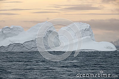 Large Iceberg floating at sunset in Bransfield Strait near the n Stock Photo