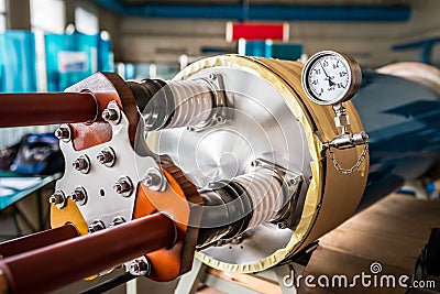 Large industrial equipment heating pipe Stock Photo