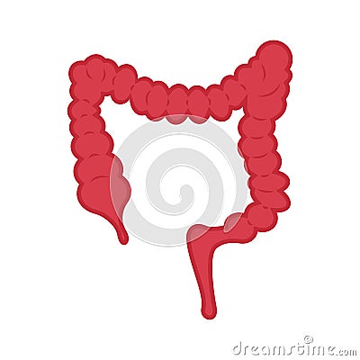 Large intestine icon vector illustration Vector Illustration