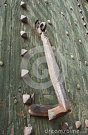 Large Iron Knocker Rome Stock Photo