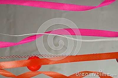 Large Kite Multi-colored Ribbons . Stock Photo