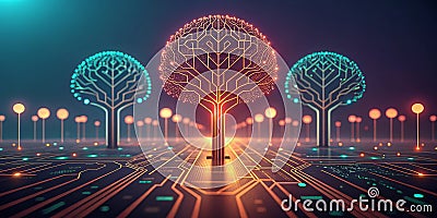 large language model artificial intelligence optimization surreal abstract representation of artificial intelligence and Stock Photo