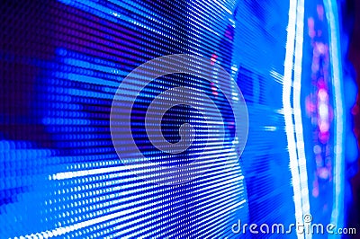 Large LED screen dots. Stage screen Stock Photo