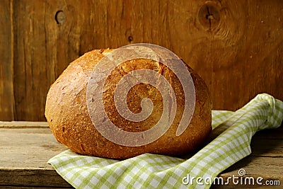 Large loaf of homemade bread Stock Photo