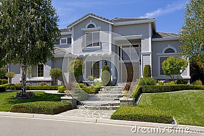 Large Luxurious Suburban Home For The Executive With A Family Stock Photo