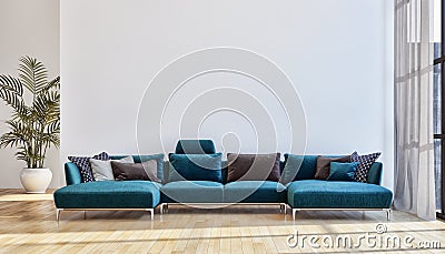 large luxury modern bright interiors apartment Living room 3D re Cartoon Illustration