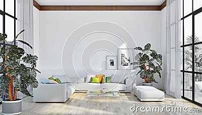 large luxury modern bright interiors apartment Living room illus Cartoon Illustration