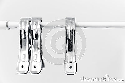 Large metal clamp clip clothespin Stock Photo