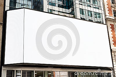 large mock up billboard city building. High quality beautiful photo concept Stock Photo