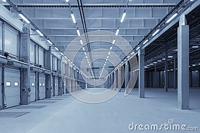 Large modern empty storehouse Stock Photo