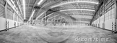 Large modern empty storehouse Stock Photo