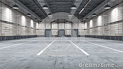 Large modern storehouse with some goods Stock Photo