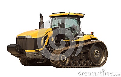 Large Modern Tractor Stock Photo