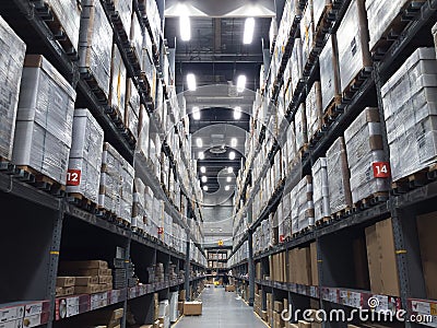 Large modern warehouse Stock Photo