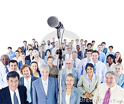 Large Mullti-ethnic Group of Business People Stock Photo