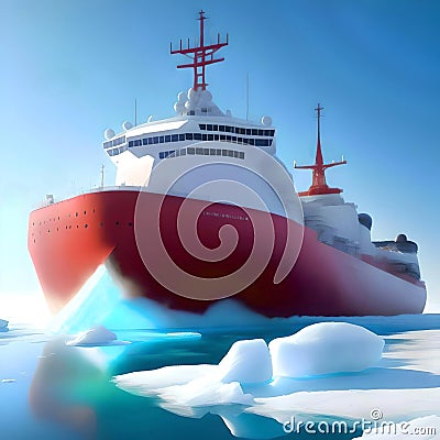 A large nuclear icebreaker Stock Photo