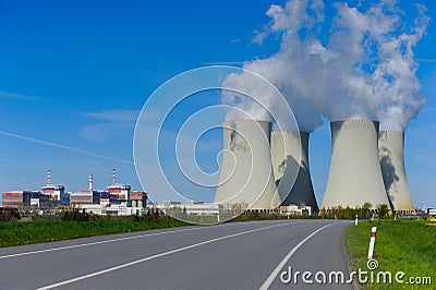 Large nuclear power plant Stock Photo