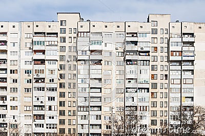 Large obsolete residential block Stock Photo