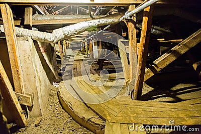 Large old attic Stock Photo