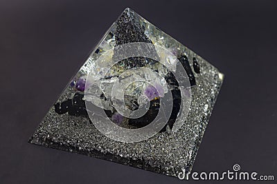 A Large Orgone Generator Pyramid. Orgonite Stock Photo