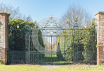 Large Ornate Gates Stock Photo