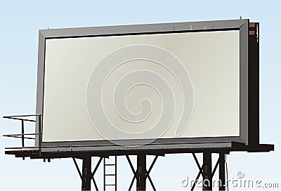 Large outdoor billboard Vector Illustration