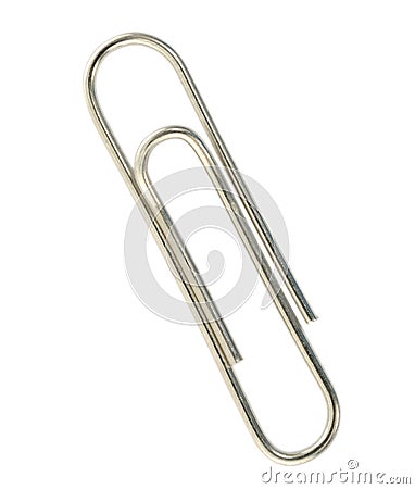 Large paper clip close-up Stock Photo