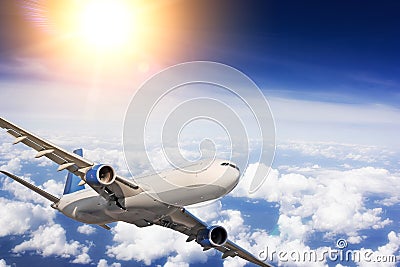 Large passenger plane Stock Photo