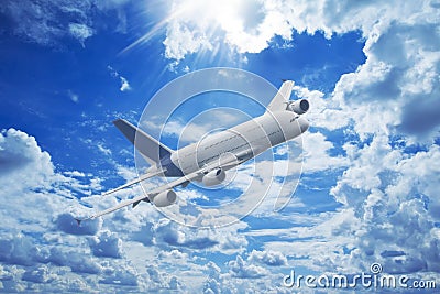 Large passenger plane Stock Photo