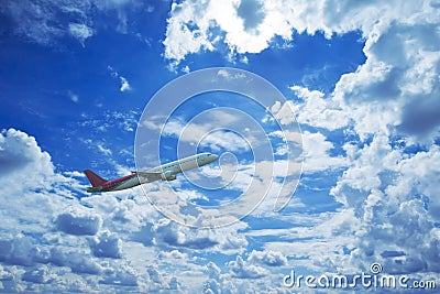 Large passenger plane Stock Photo