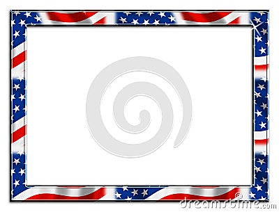 Large Patriotic Frame Border Stock Photo