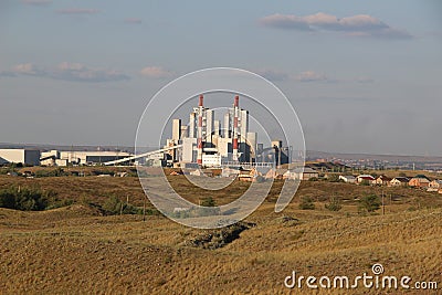 A large plant for the production of cement in Orenburg region Stock Photo