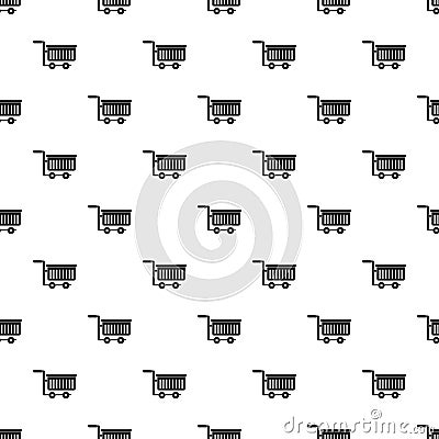 Large plastic supermarket cart pattern vector Vector Illustration