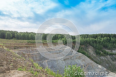 Large quarry sand Stock Photo