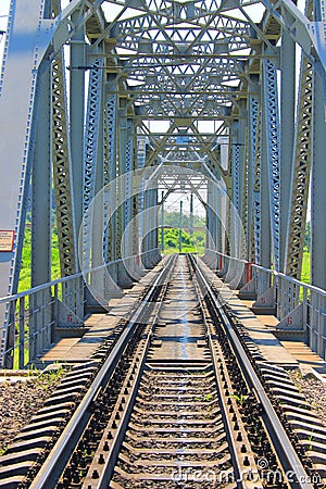 Large railway bridge Stock Photo