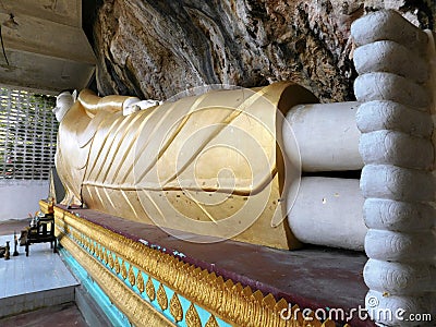 A large reclining Buddha statue Stock Photo