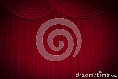 Red curtain stage Stock Photo