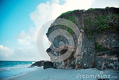 Large rock on the coast Stock Photo