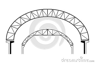 Large roofing building, dome shaped, vector illustration Vector Illustration