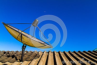 A large satellite dish Stock Photo