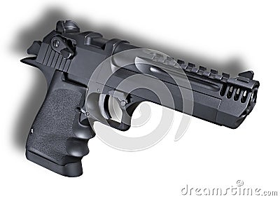 Large semi-automatic pistol Stock Photo