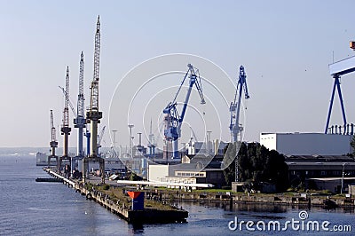 Large Shipyard Stock Photo