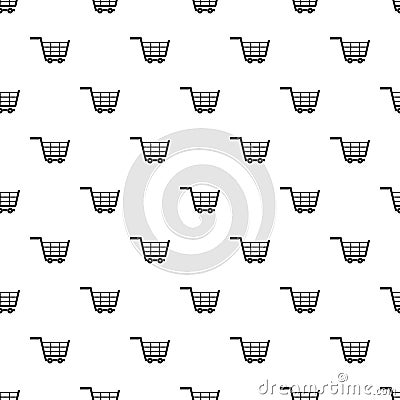 Large shopping trolley pattern vector Vector Illustration