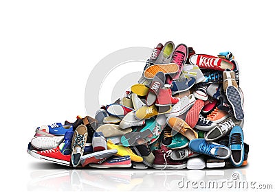 Large sneaker Stock Photo