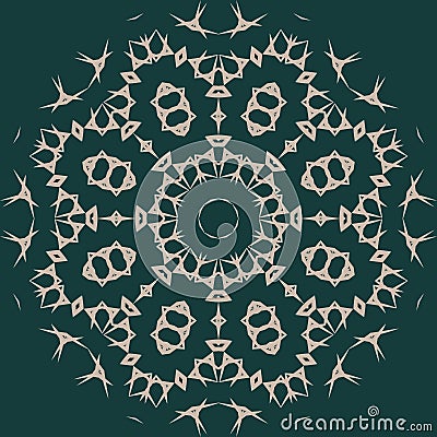 Large sophisticated symmetric floral pattern in Arab style Vector Illustration