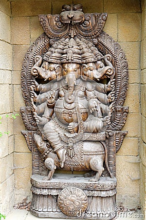 Large Statue of the Hindu God Ganesha Stock Photo