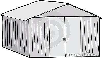 large storage shed stock vector - image: 39909604