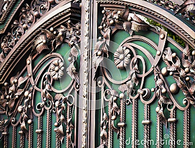 large style forged gates Stock Photo
