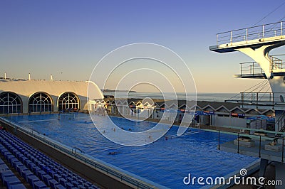 Large swimming pool Editorial Stock Photo