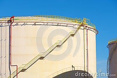 Large tanks for fuel storage Stock Photo